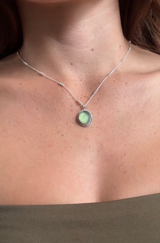 Green Seaglass Necklace