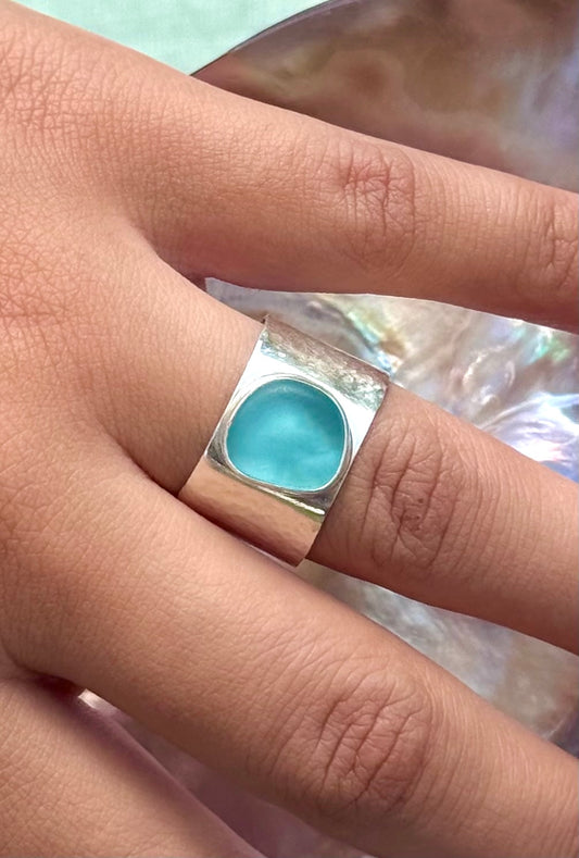 Chunky Seaglass Ring