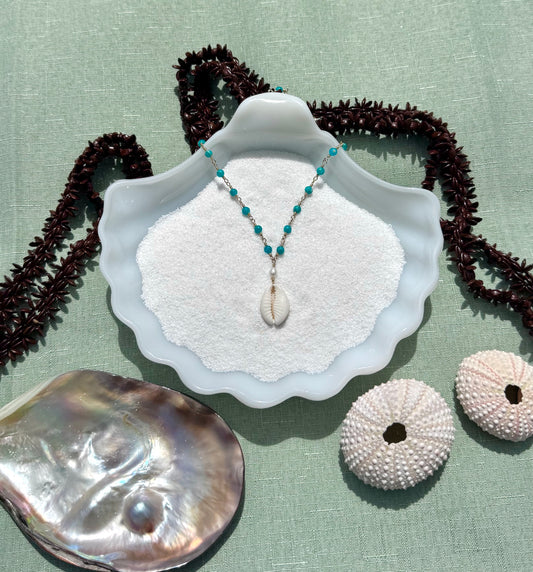 Beaded Cowrie Necklace