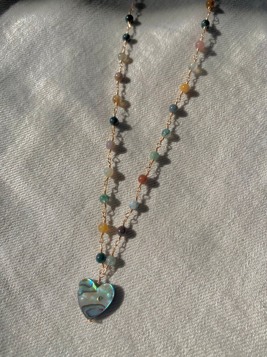 Abalone Heart Necklace